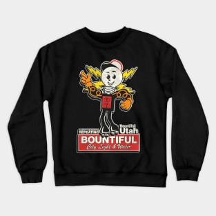 Bountiful Utah City Light & Water Reddy Kilowatt Sign Crewneck Sweatshirt